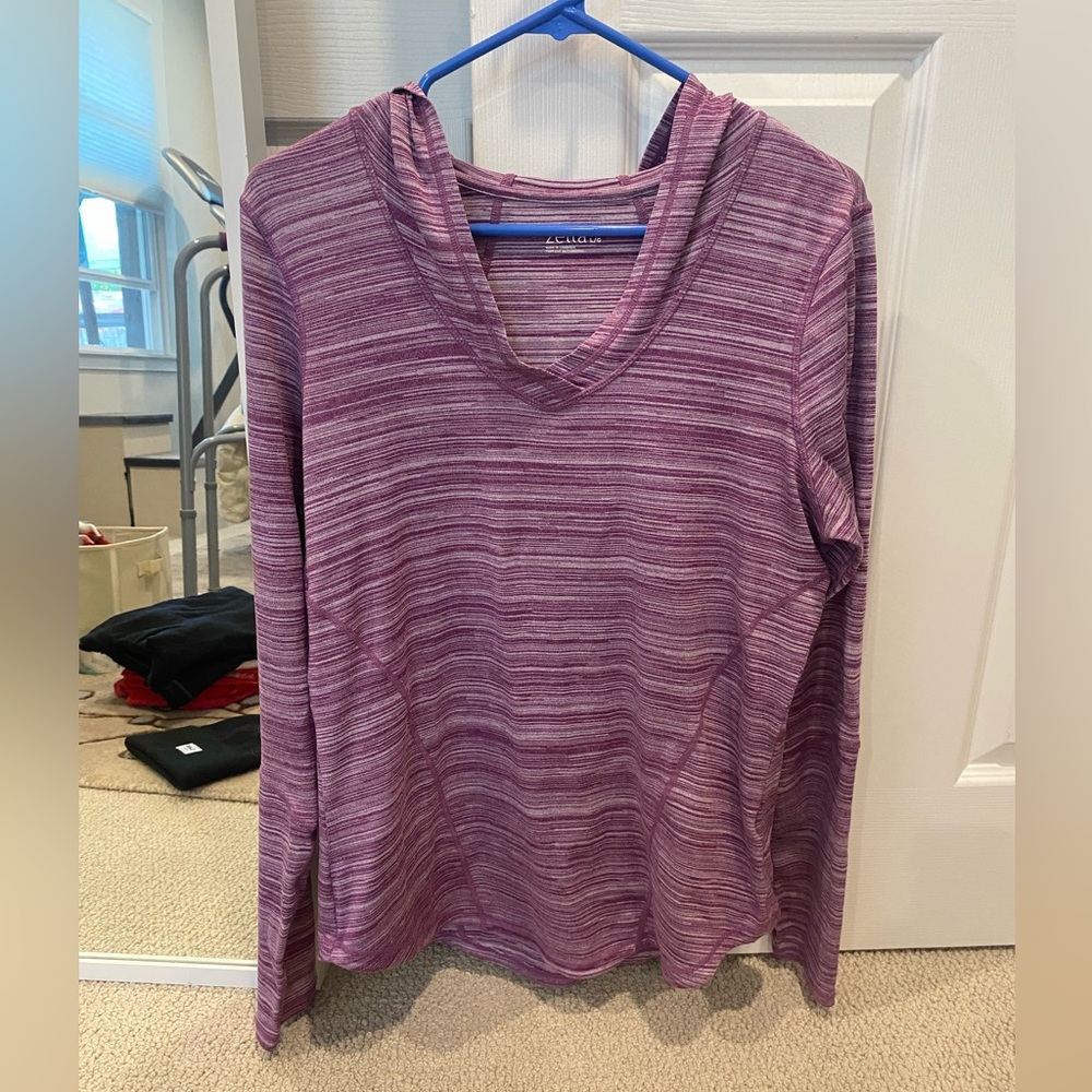 Zella Purple Long Sleeve Relaxed Hoodie